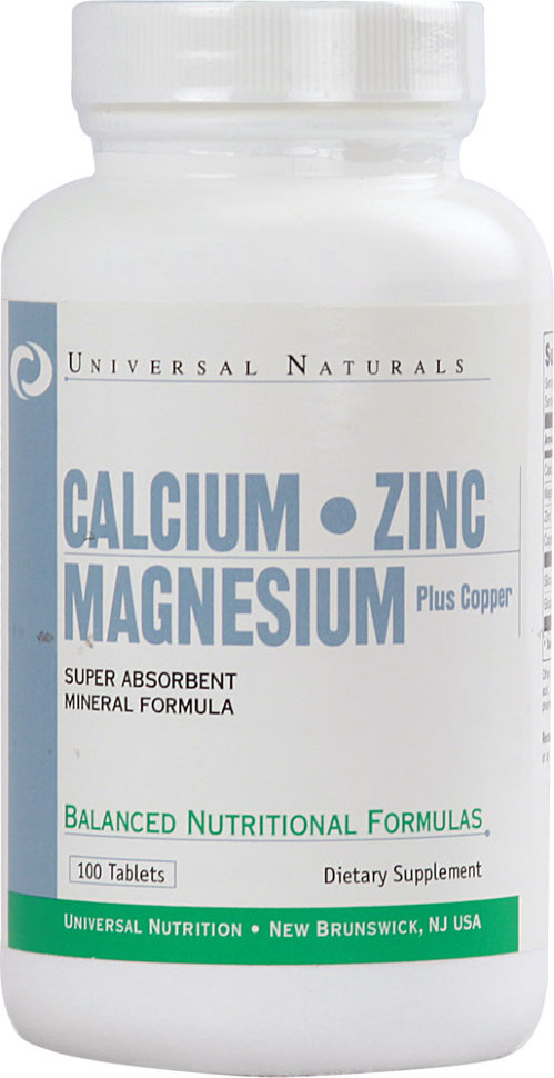  Universal Nutrition Calcium Zinc Magnesium 100 таб
